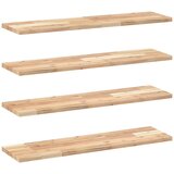 vidaXL Viseče police 4 kosi 80x20x2 cm neobdelan masiven les akacije, (5000307411) | Shoptok.si