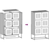 vidaXL Highboard Olive Green 68x39x123 cm Jeklo | Shoptok.si