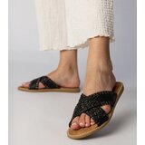 Gemre Black braided women's flip-flops Ellinara | shoptok.hr