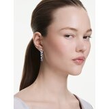 Swarovski Uhani mornarska / svetlo modra / srebrna / transparentna | Shoptok.si