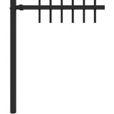  Spike Lok Ograja Črna 200 x 200 cm Prašno lakirano jeklo, (5000157993) | Shoptok.si