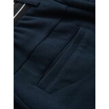 Ombre Men's knitted pants with elastic waistband - navy blue | shoptok.hr