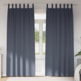 vidaXL Zavese z zavesami 2 pcs Antracitna 260 x 140 cm Poliester | Shoptok.si