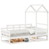  Dnevni krevet s krovom bez madraca bijeli 80x200cm masivno drvo | Eponuda.com