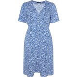 Trendyol Curve Plus Size Dress - Navy blue - Skater Cijene