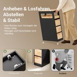 SoBuy NIZKA KOPALNIŠKA OMARA s štirimi predali Črn 65x23x82cm Sodobno | Shoptok.si
