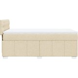  Krevet s oprugama i madracem krem 100 x 200 cm od tkanine | shoptok.hr