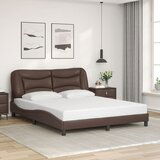 Maison Chic Posteljni okvir - Dvoposteljna postelja - Zakonska postelja z vzglavjem rjav 160x200 cm umetno usnje-J6002, (21775233) | Shoptok.si
