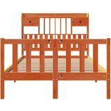  Knjižna postelja brez vzmetnice vošč. rjava 135x190 cm borovina, (21653682) | Shoptok.si