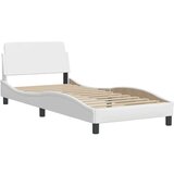  Posteljni okvir z LED lučkami bel 100x203 cm umetno usnje, (21086316) | Shoptok.si