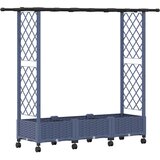  Povišeni krevet s mrežom i krovom Siva 164 x 40 x 127 cm PP | shoptok.hr