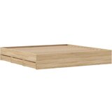 vidaXL Posteljni okvir s predali sonoma hrast 160x200cm inženirski les | Shoptok.si