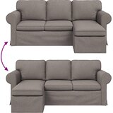 SOFA Sivo-smeđa 195 x 138 x 80 cm tkanina | shoptok.hr