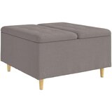  Stolica s dugmadi s jastukom Sivo-smeđa 80 x 80 x 45 cm tkanina | shoptok.hr
