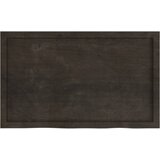  Zidna polica tamnosmeđa 100x60x(2-4) cm od obrađene hrastovine | shoptok.hr