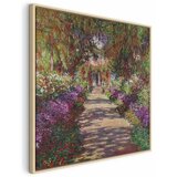  Slika - Claude Monet – A Pathway in Monet\'s Garden 40x40 U prirodnom drvenom okviru | shoptok.hr
