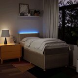 vidaXL Okvir kreveta s oprugama i madrac krem 80x200 cm od tkanine | shoptok.hr