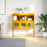 vidaXL Komoda boja senfa 100,5x39x107 cm hladno valjani čelik | shoptok.hr