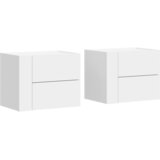  Zidni noćni ormarići 2 kom bijeli 45 x 30 x 35 cm | shoptok.hr