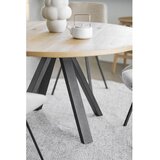 Rowico Okrogla raztegljiva jedilna miza v hrastovem dekorju v naravni barvi ø 135 cm Maddock – | Shoptok.si