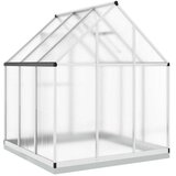 Rastlinjak z okvirjem srebrn 169x169x202 cm aluminij - - Srebrna - 31.03 - 169 x 169 x 202 cm - 2025- | Shoptok.si
