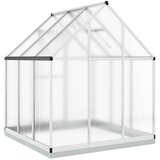  Staklenik s okvirom srebrni 169 x 169 x 202 cm aluminijski | shoptok.hr