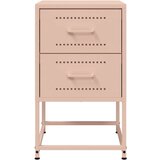 vidaXL Nočna omarica 2 kosa roza 36x39x60,5 cm jeklo | Shoptok.si