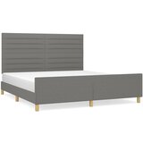 Maison Chic Posteljni okvir - Dvoposteljna postelja - Zakonska postelja brez vzmetnice temno siv 160x200 cm blago-J4368, (21771407) Cene