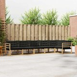  Set vanjskih sofa s jastukom 6 pcs Bijela i crna | shoptok.hr