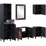 Komplet omaric za kopalnico s predalom 5 pcs Masiven les manga, (5000157079) | Shoptok.si