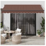 vidaXL Tenda na ručno uvlačenje smeđa 350 x 250 cm u