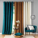 Douceur d intérieur Smeđa zavjesa od samta 140x260 cm Casual – | shoptok.hr