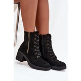 Boto Insulated Women's Ankle Boots with Laces and Zippers Black Paressa | Eponuda.ba