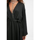 Trendyol Black Belted Satin Dress | shoptok.hr