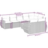  9-dijelni set vrtnih sofa od poliratana s jastucima sivi | shoptok.hr