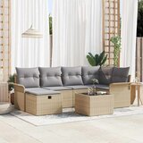  Sjedeća garnitura za vrt 6 kom. Poli ratan Smeđa 242,5 x 132,5 x 85 cm | shoptok.hr