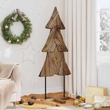 vidaXL Božično drevo z stojalom Rjava 150 cm Trdna tikovina | Shoptok.si