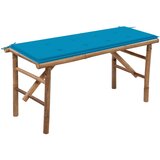 The Living Store Zložljiva vrtna klop z blazino 118 cm bambus - Vrtna Klop, (21465666) Cene