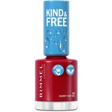 Rimmel London Kind & Free lak za nohte odtenek 156 Poppy Pop Red 8 ml | Shoptok.si
