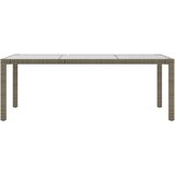  Vrtni stol sivi 190x90x75 cm od kaljenog stakla i poliratana | Eponuda.ba