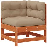  Set lounge namještaja za vrt 5 pcs Vosak smeđa i taupe - Vosak smeđa bor | shoptok.hr