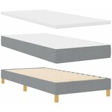 vidaXL Postelja z vzmetnico Svetlo siva 80x200 cm Tkanina | Shoptok.si
