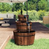 vidaXL Vodena fontana s crpkom 60 x 60 x 94 cm od masivne jelovine | shoptok.hr