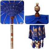  Balineški Parasol Plava 180-190 cm Pamuk solidno drvo | shoptok.hr