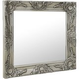 Maison Chic Stensko Ogledalo - Zrcalo - Kozmetično ogledalo v baročnem stilu 50x50 cm srebrno, (21698133) | Shoptok.si