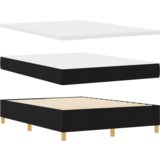  Postelja s vzmetnico Črna 140x200 cm Tkanina, (22051786) | Shoptok.si