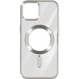 AVIZAR Silikonski ovitek MagSafe iPhone 15 Chrome, serija ChroCam - srebrn, (20834115) Cene