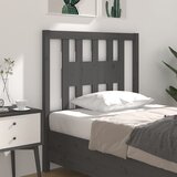  Uzglavlje sivo 106 x 4 x 100 cm od masivne borovine | shoptok.hr