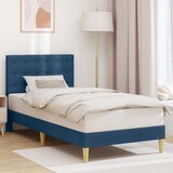  Krevetna konstrukcija s uzglavljem Plava 90 x 190 cm Tkanina | shoptok.hr