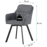 MID.YOU Set Stolov Sophie, Antracit, 2 Kos | Shoptok.si
